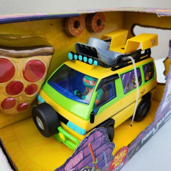 NEW TMNT RC Car Van Remote Control Teenage Mutant Ninja Turtles Toy Pizza Blaste - Picture 10 of 16